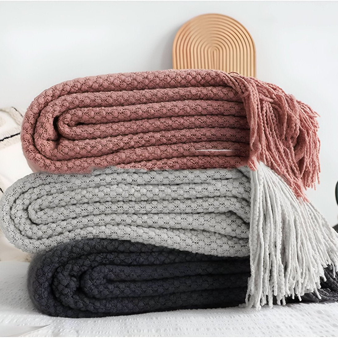 Strick-Fleecedecke mit Fleece-Innenfutter – weich und dekorativ