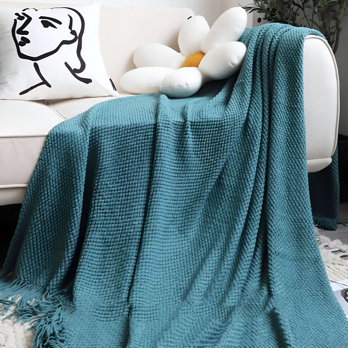Strick-Fleecedecke mit Fleece-Innenfutter – weich und dekorativ