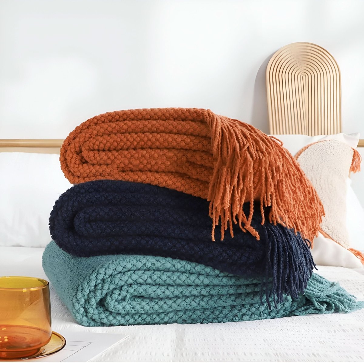 Strick-Fleecedecke mit Fleece-Innenfutter – weich und dekorativ