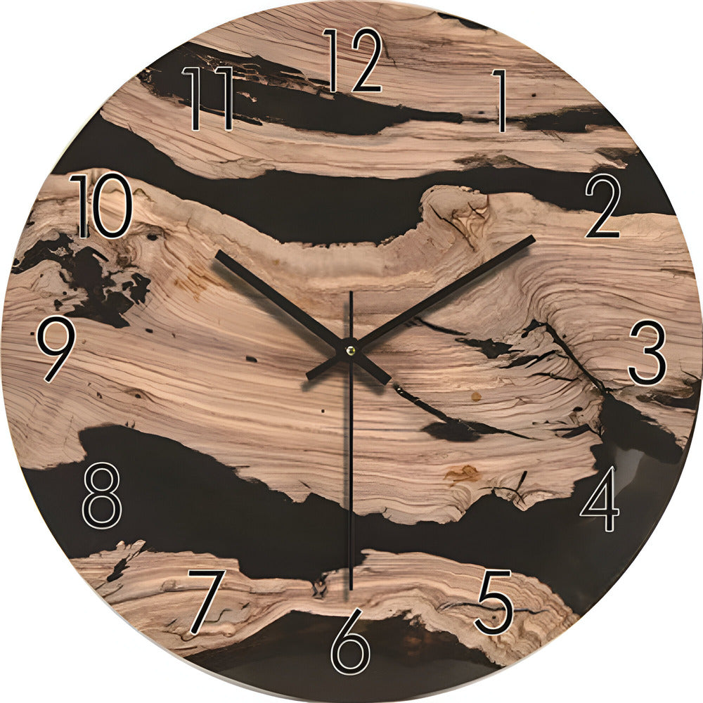 Moderne Wanduhr aus Holz – lautloses Quarzwerk minimalistisch