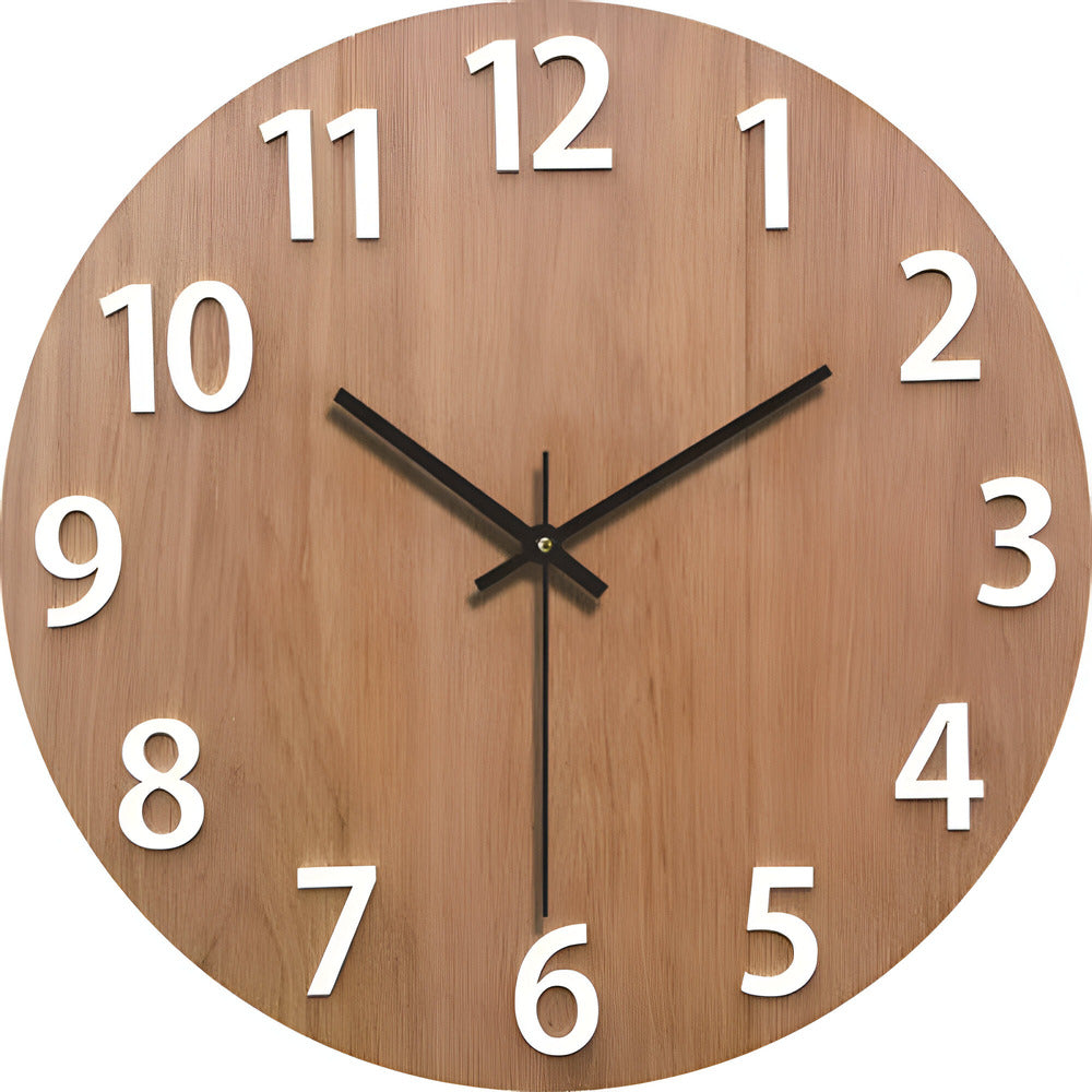 Moderne Wanduhr aus Holz – lautloses Quarzwerk minimalistisch