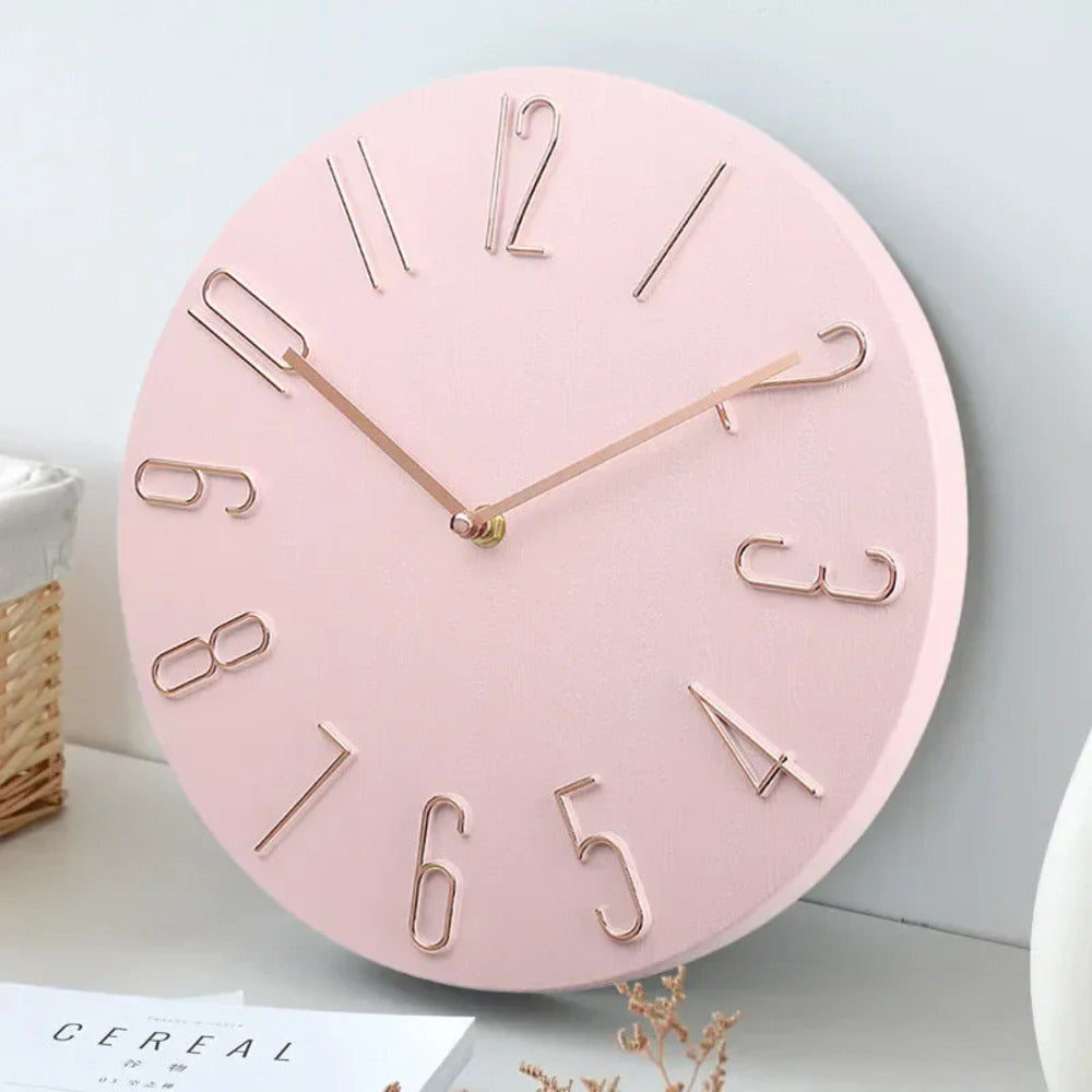 Lautlose Wanduhr mit Quarzwerk – minimalistisches Design