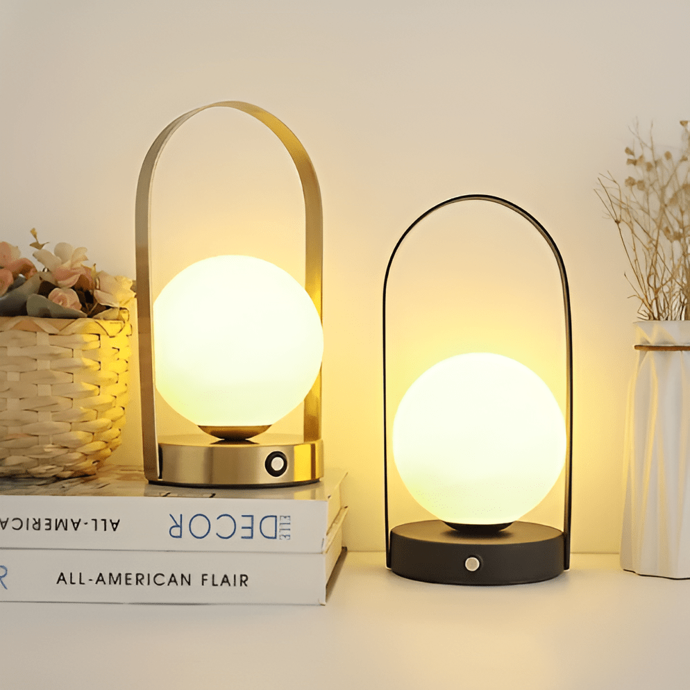 Kabellose Kugellampe mit Akku – minimalistisches Design