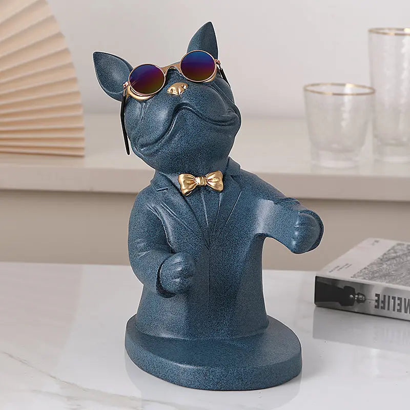 Weinglashalter Hund - Handgefertigte Tischdeko für 2 Gläser