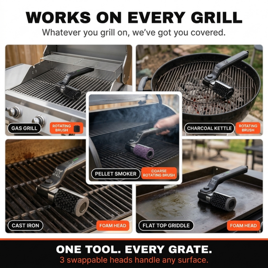 Motorisierte Grillbürste – Grillrost reinigen in unter 2 Minuten