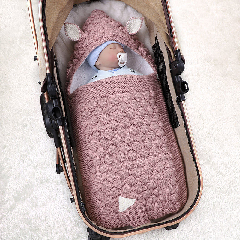 Baby Schlafsack Gestrickt Baumwolle - Knöpfe Verschluss 3-6 Monate