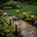 Solar LED Wegleuchten mit Dämmerungssensor für Gartenwege