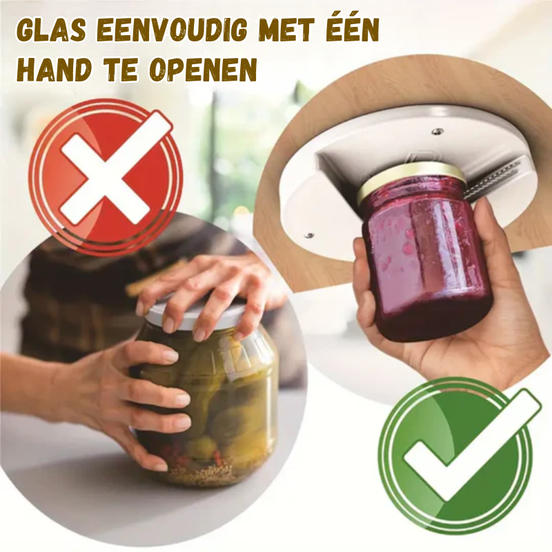 Deckelöffner Unterbaumontage - Einhändiger Glasöffner für Küche