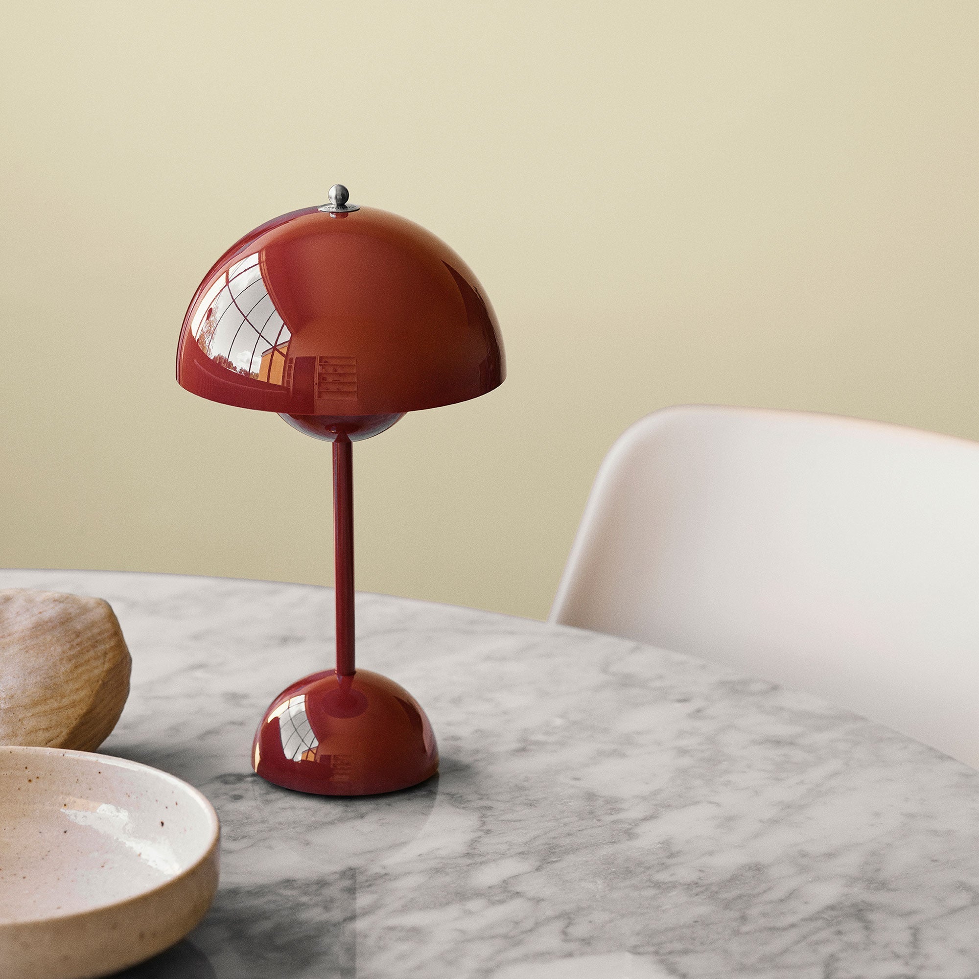 Kabellose LED-Tischlampe Retro-Pilz-Design dimmbar per Touch