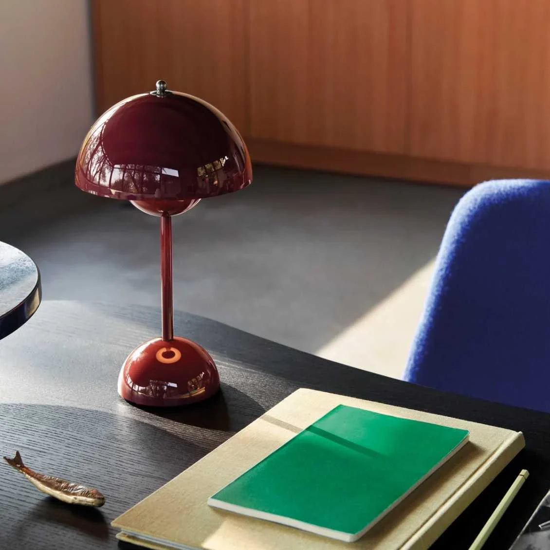 Kabellose LED-Tischlampe Retro-Pilz-Design dimmbar per Touch