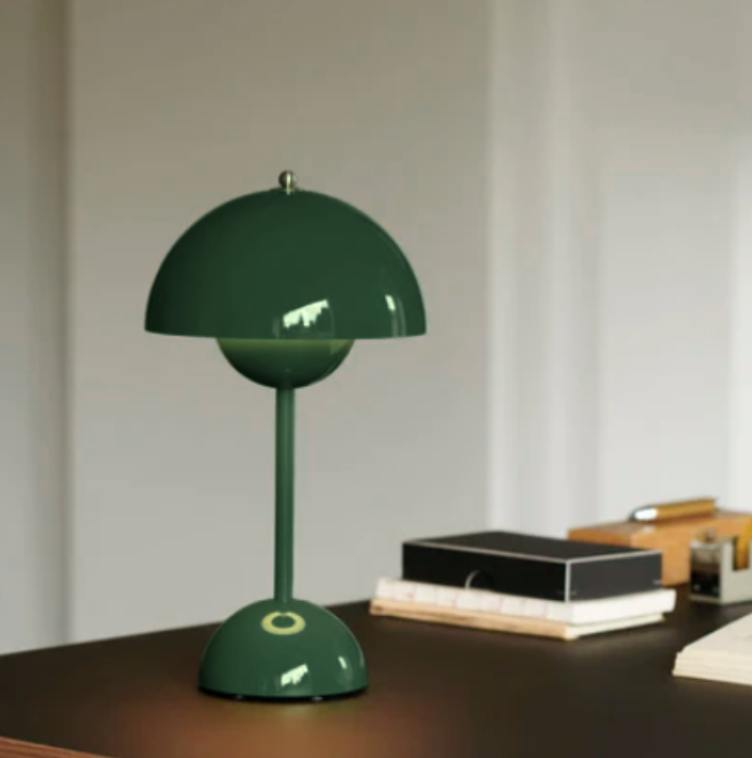 Kabellose LED-Tischlampe Retro-Pilz-Design dimmbar per Touch