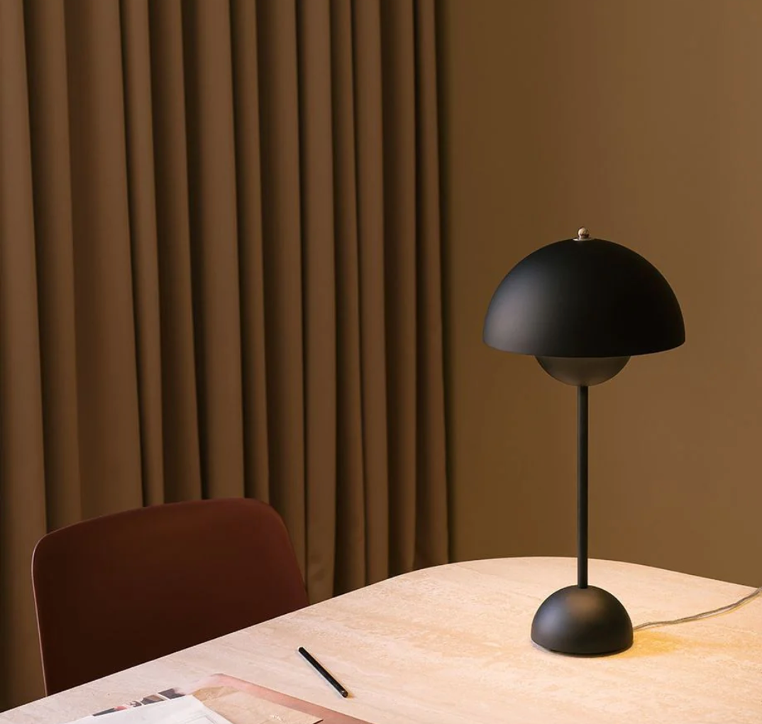 Kabellose LED-Tischlampe Retro-Pilz-Design dimmbar per Touch