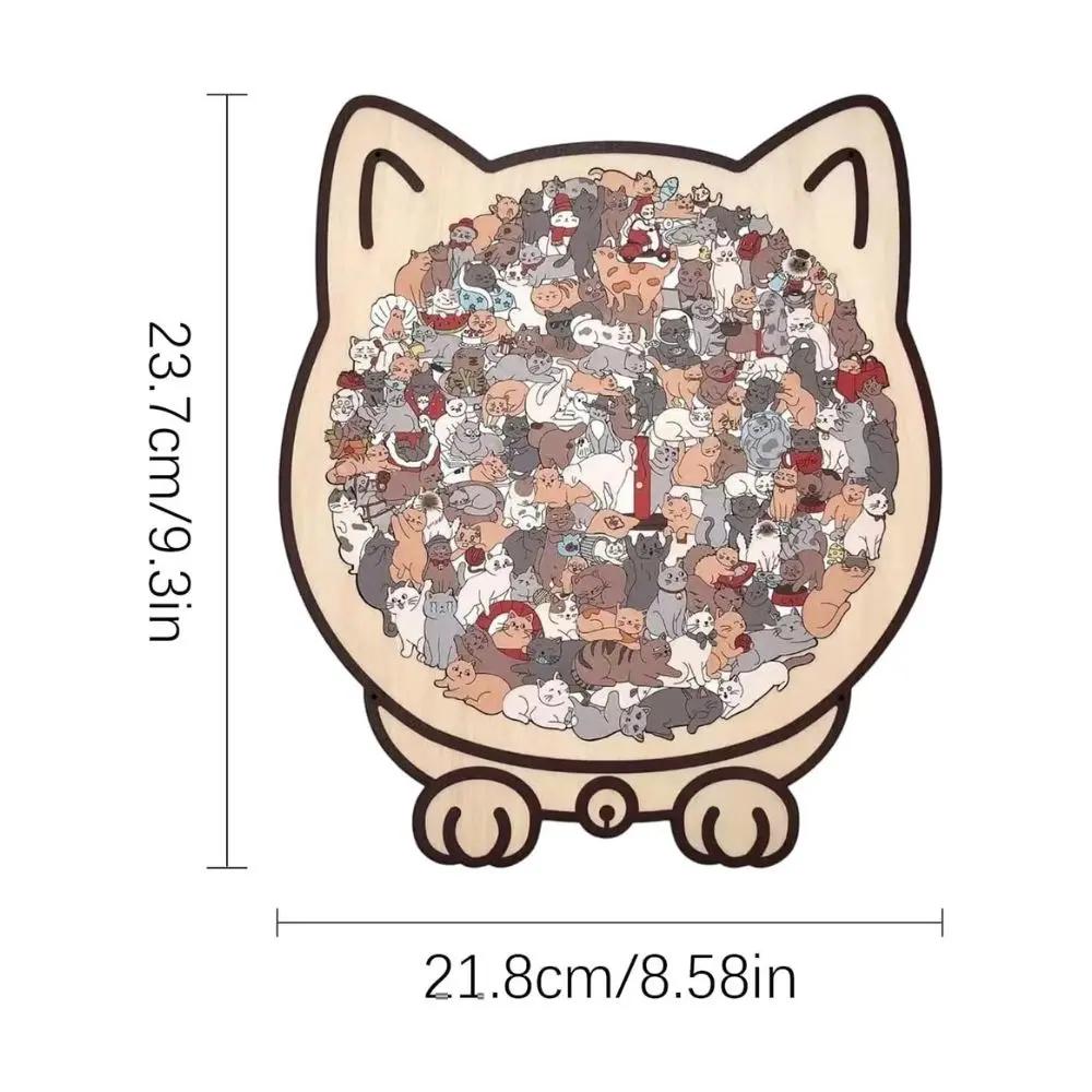 Katzenförmiges Puzzle mit 135 unregelmäßigen Teilen zum Entspannen