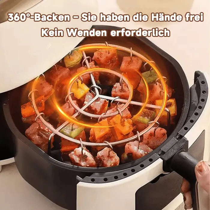 Airfryer Grillspieß für Kebab - Vertikaler Drehspieß Heißluftfritteuse
