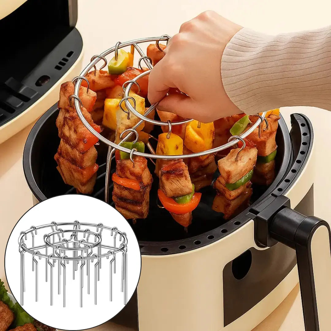 Airfryer Grillspieß für Kebab - Vertikaler Drehspieß Heißluftfritteuse