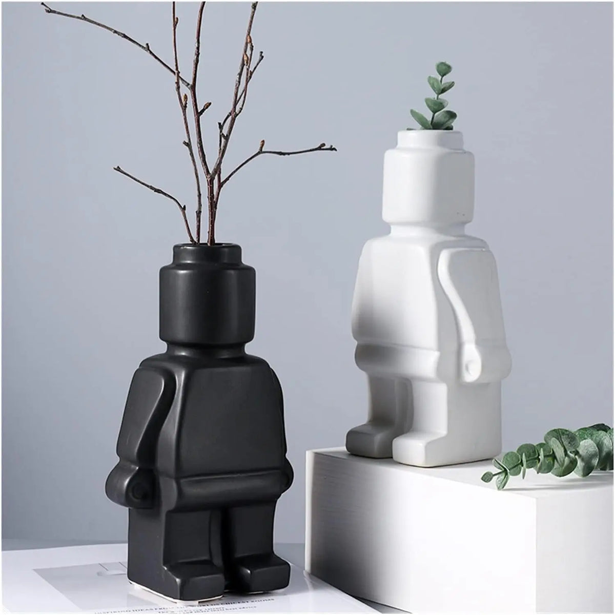 Vase im Bauklotz Design – moderne Dekoration für Innenräume