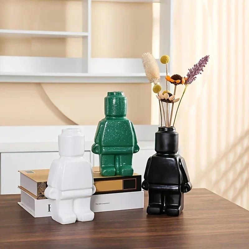 Vase im Bauklotz Design – moderne Dekoration für Innenräume