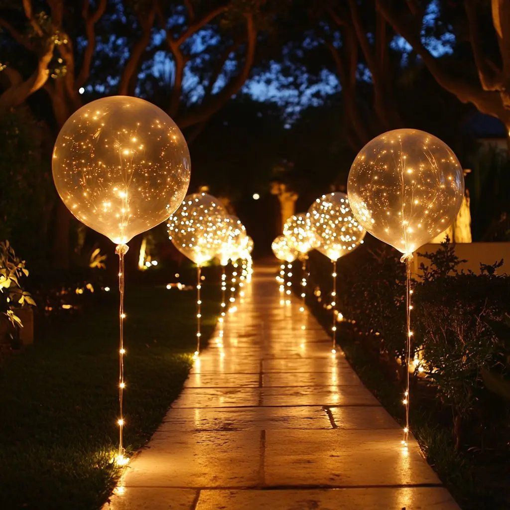 LED-Ballons transparente Lichtdekoration für Partys und Events