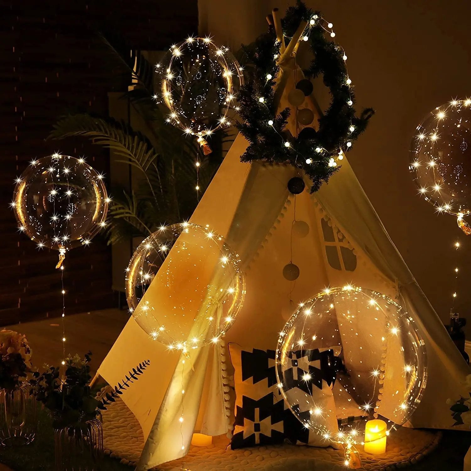 LED Luftballons mit Licht - Transparente Beleuchtung für Feiern