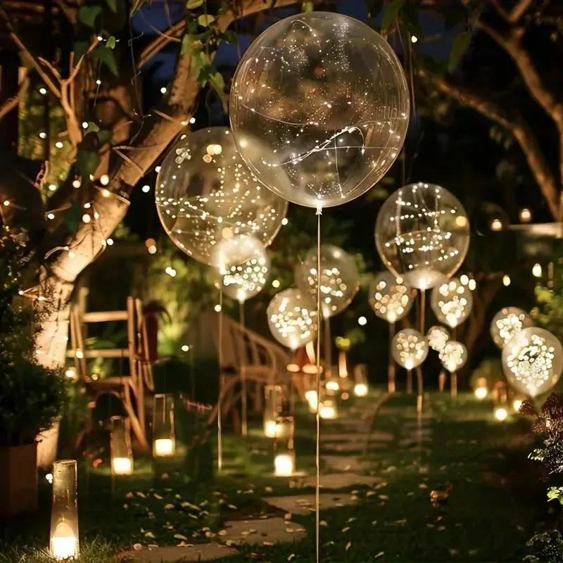LED-Ballons transparente Lichtdekoration für Partys und Events