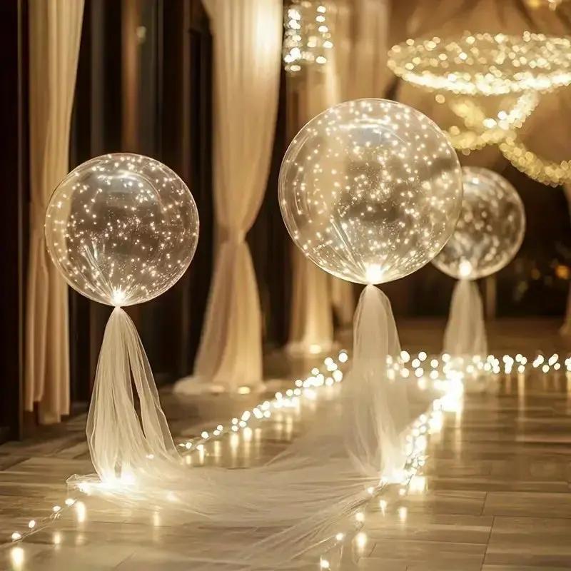 LED Luftballons mit Licht - Transparente Beleuchtung für Feiern