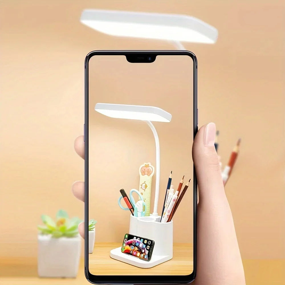 Schreibtischlampe mit verstellbarem Arm und USB-Aufladung