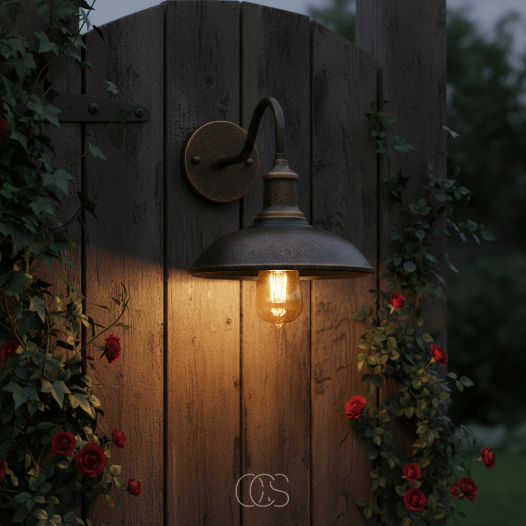 Außenwandleuchte Vintage – wetterfeste Wandlampe mit warmem Licht