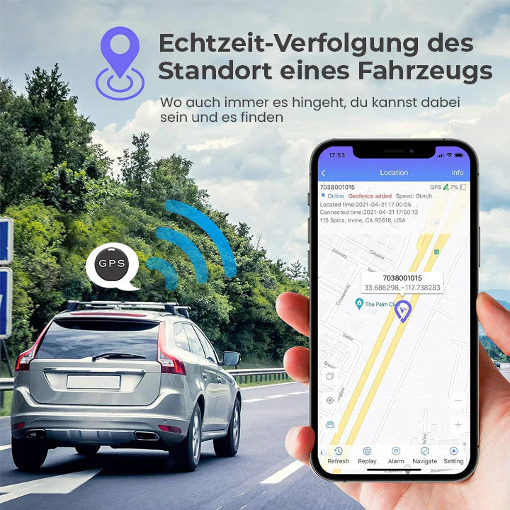 GPS-Tracker Magnetisch Klein - Live-Ortung für Auto Gepäck Personen
