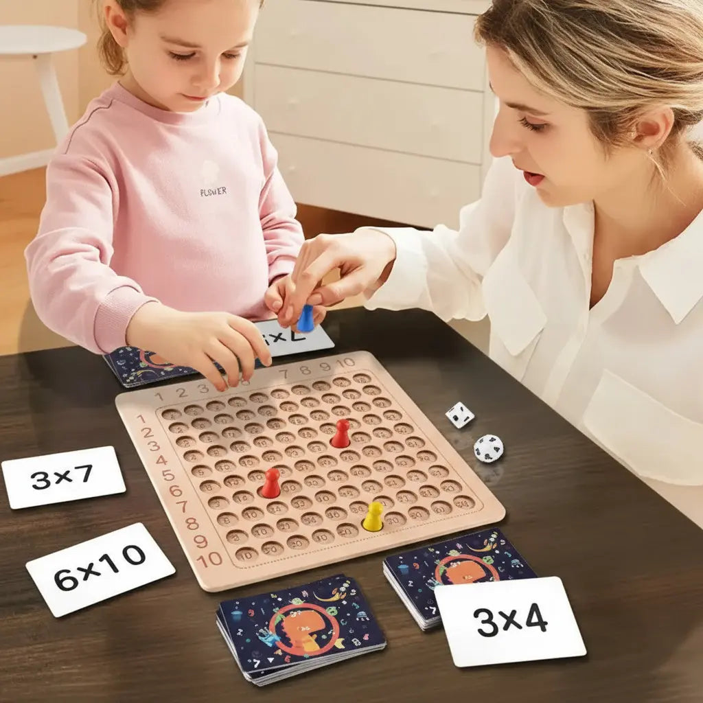 Einmaleins Lernspiel Holz - Multiplikation für Kinder spielerisch lernen
