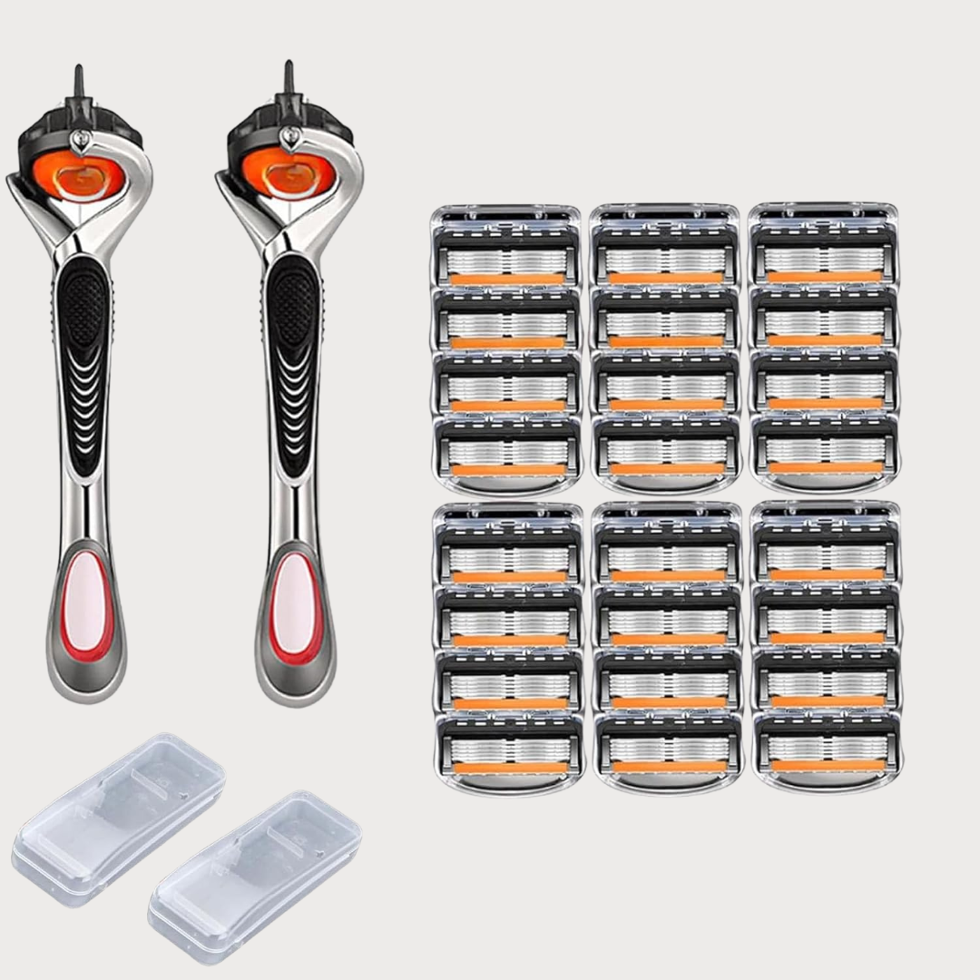 Rasierklingen Set mit ergonomischem Griff - Mehrschichtklingen