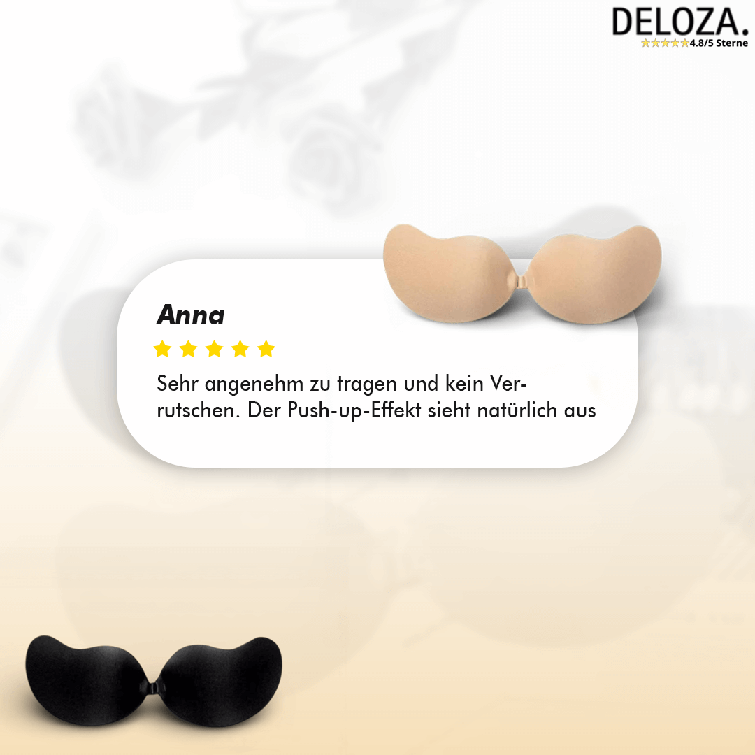 Selbstklebender Push-Up BH Trägerlos - Unsichtbar Rückenfrei
