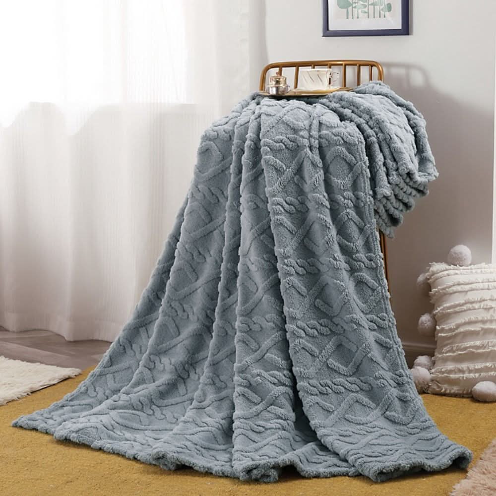 Flauschige Fleece-Decke mit 3D-Design – weich und wärmend