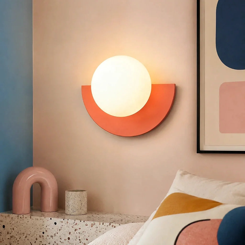 Minimalistische bunte Wandlampe – dekoratives Wandlicht