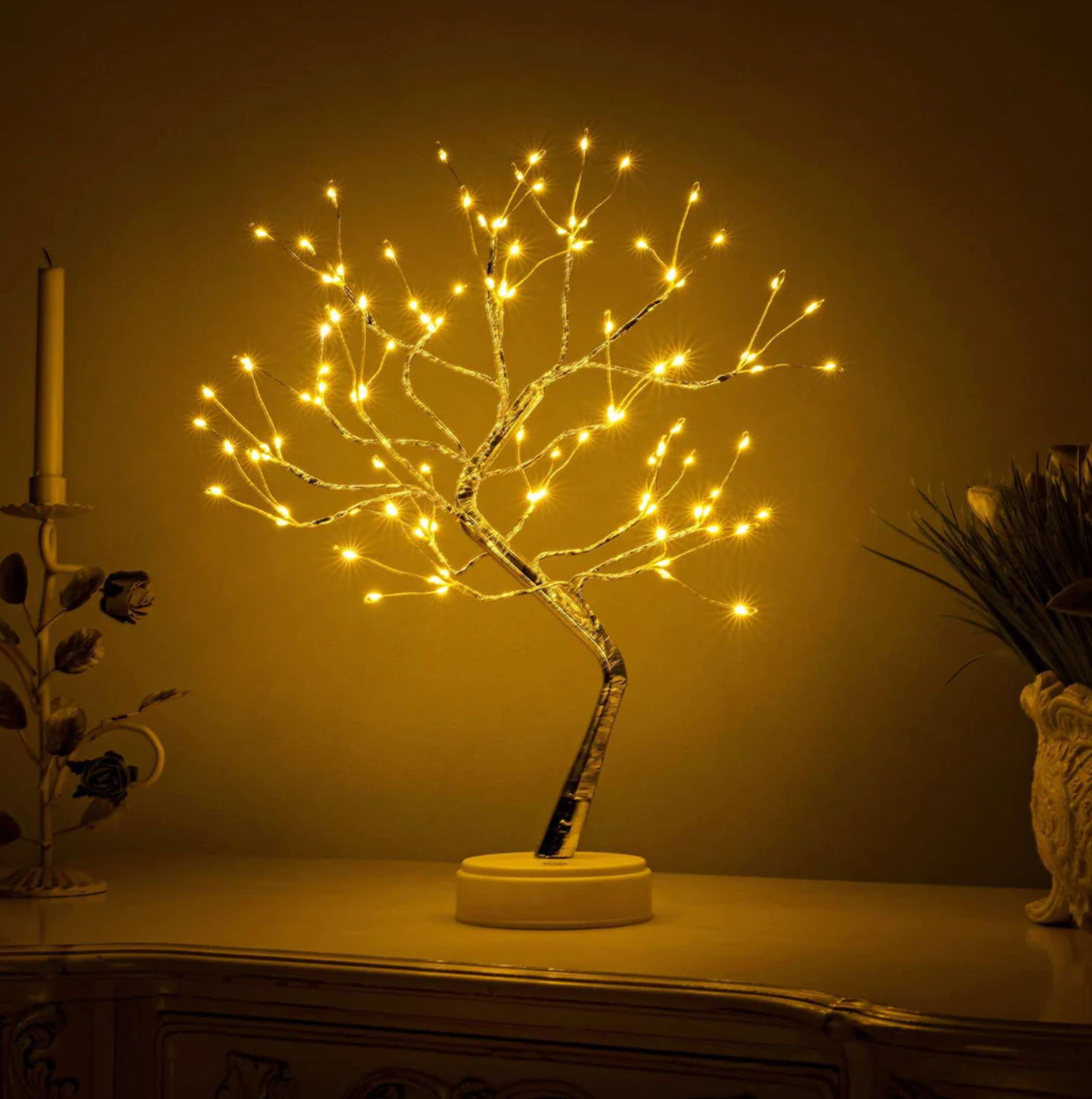 LED Lichterbaum mit formbaren Ästen – warmweiße Deko-Leuchte