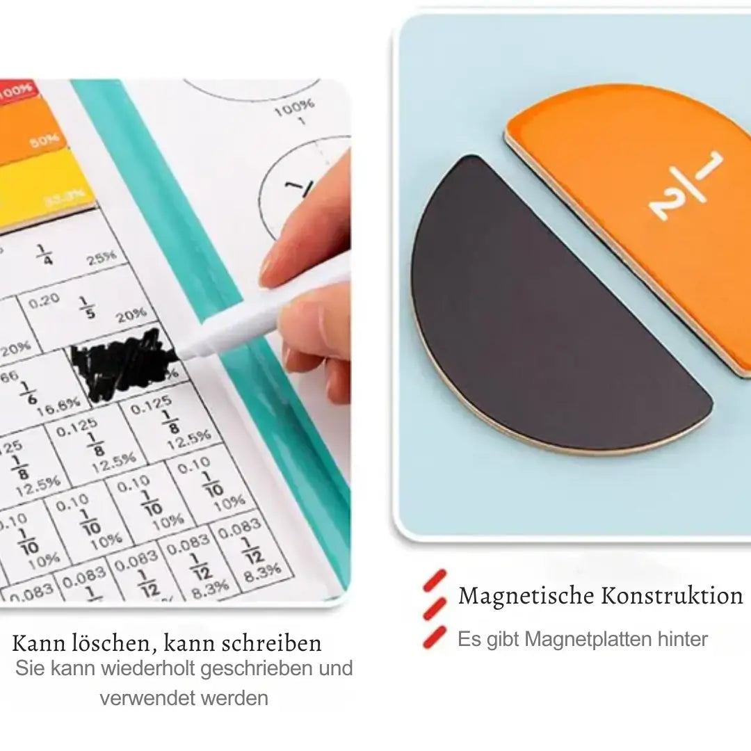 Magnetisches Bruchrechnen Lernspielzeug für Kinder ab 6 Jahren