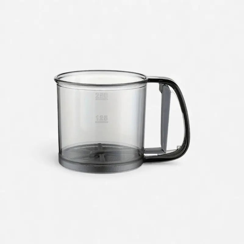 Mehlsieb Quetschgriff 250ml - Backsieb Edelstahl mit Messmarkierung
