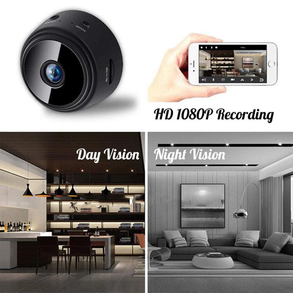 Mini WLAN Überwachungskamera 1080P Full HD mit Nachtsicht