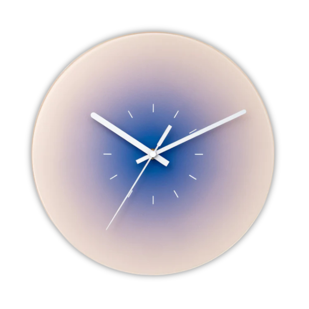 Wanduhr aus Glas mit Acrylzifferblatt – modern und geräuschlos