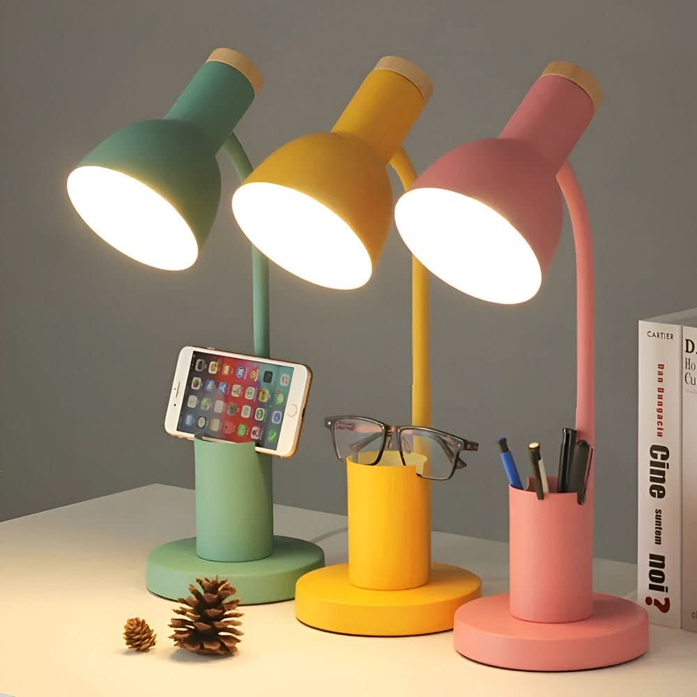 LED Schreibtischlampe mit Stiftehalter für Büro und Homeoffice