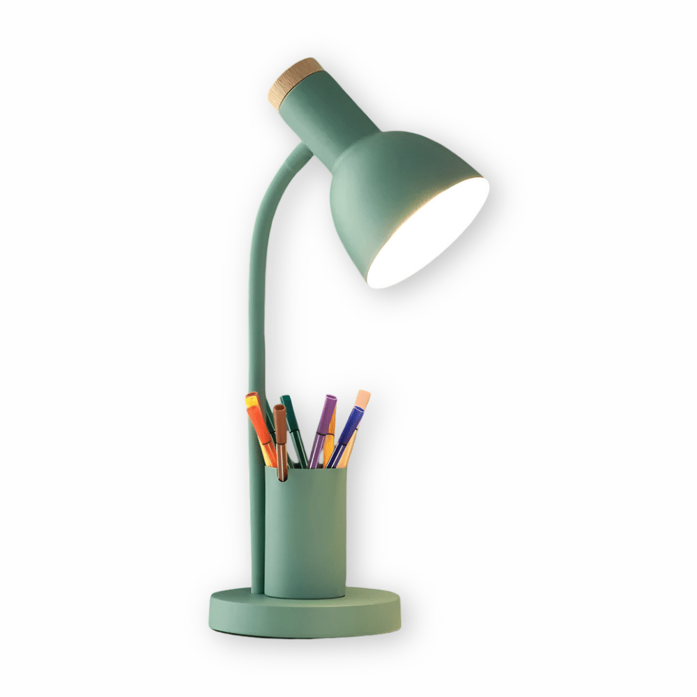 LED Schreibtischlampe mit Stiftehalter für Büro und Homeoffice