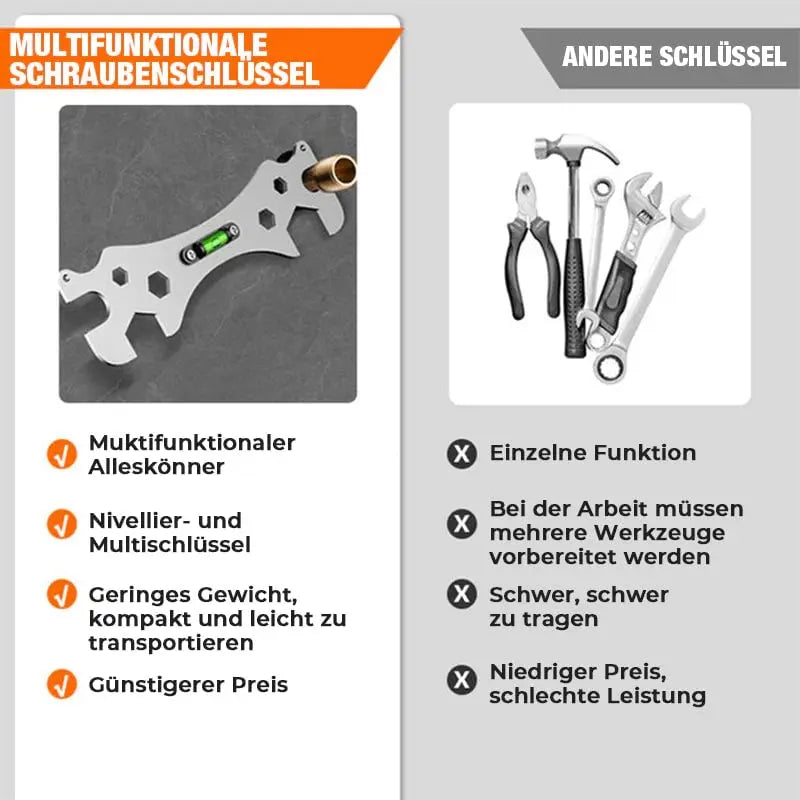 Universeller Winkelschlüssel aus Edelstahl – für enge Räume & Armaturen