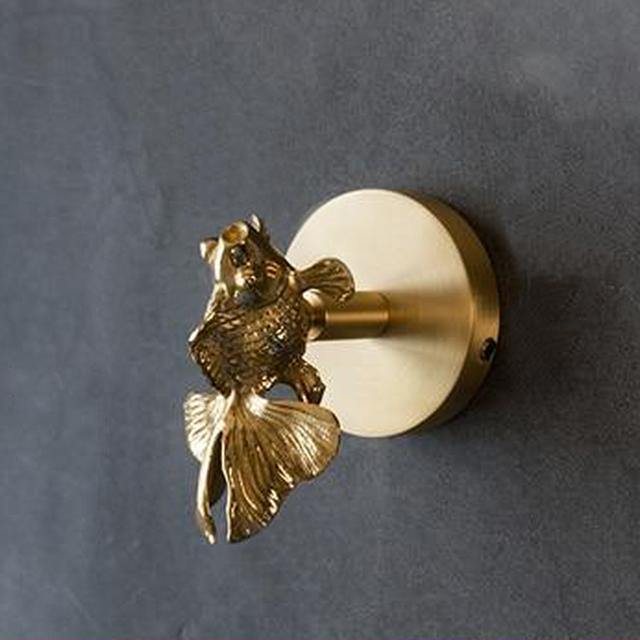 Messing Tierkopf Wandhaken – dekorativer Kleiderhaken mit Goldfinish