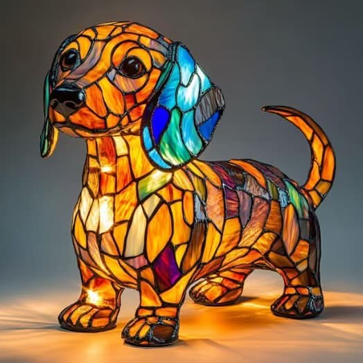 Hund Nachtlicht USB – dekorative Tierlampe mit warmem LED-Licht