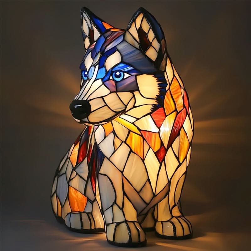 Hund Nachtlicht USB – dekorative Tierlampe mit warmem LED-Licht