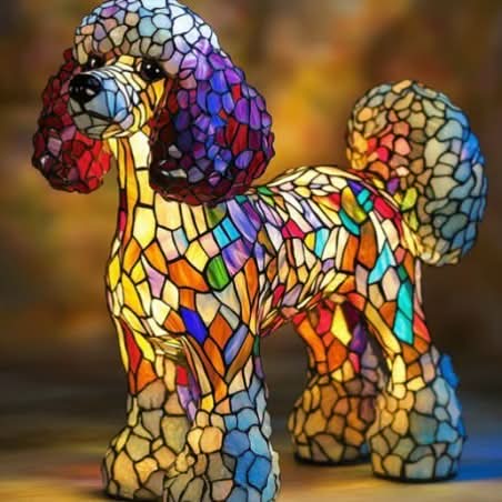 Hund Nachtlicht USB – dekorative Tierlampe mit warmem LED-Licht