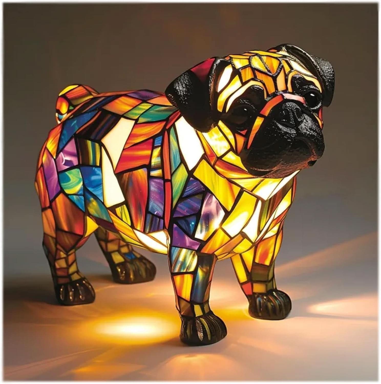 Hund Nachtlicht USB – dekorative Tierlampe mit warmem LED-Licht