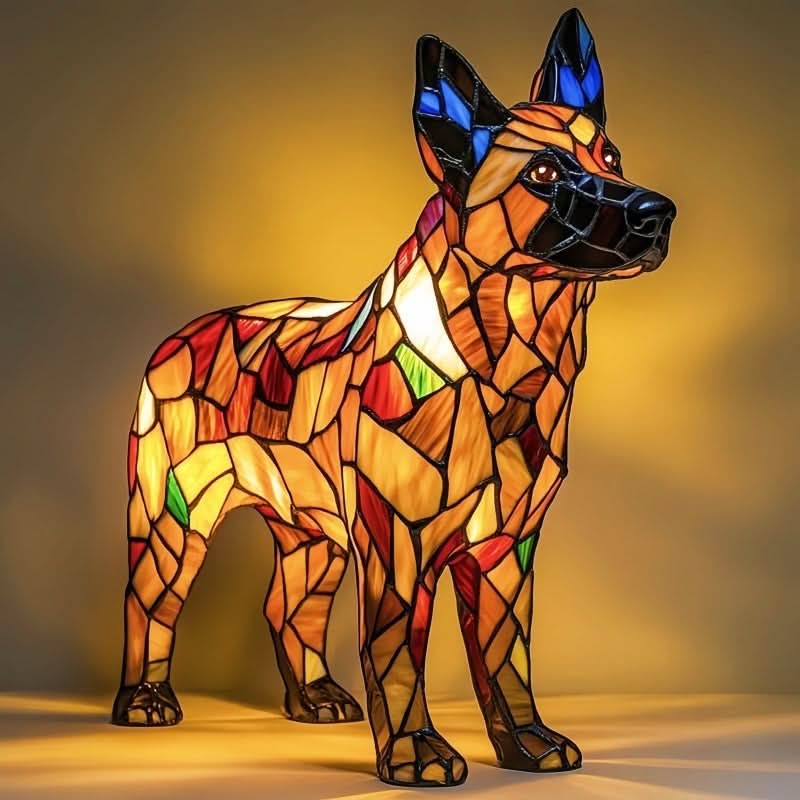 Hund Nachtlicht USB – dekorative Tierlampe mit warmem LED-Licht