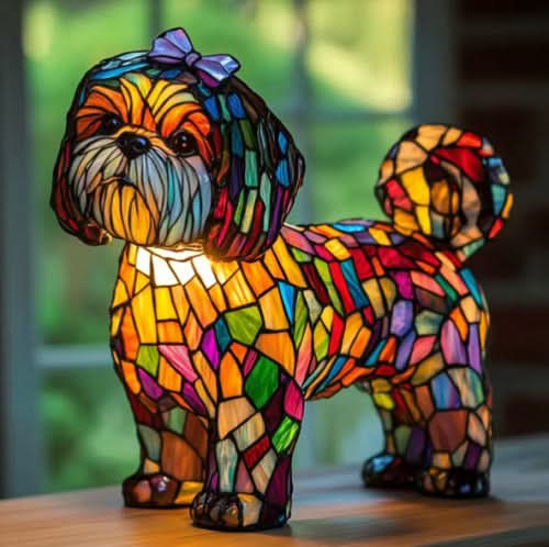 Hund Nachtlicht USB – dekorative Tierlampe mit warmem LED-Licht