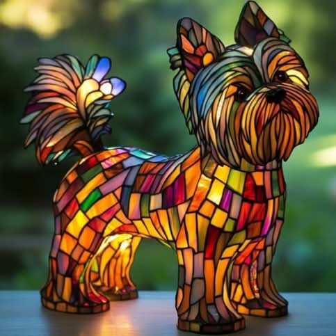 Hund Nachtlicht USB – dekorative Tierlampe mit warmem LED-Licht
