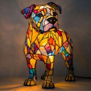 Hund Nachtlicht USB – dekorative Tierlampe mit warmem LED-Licht
